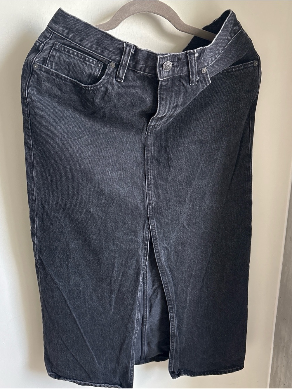 Madewell Men's Black Straight Jeans Skirt